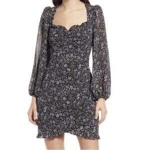 NWT Floret Studios Floral Puff Sleeve Dress size Medium country dress